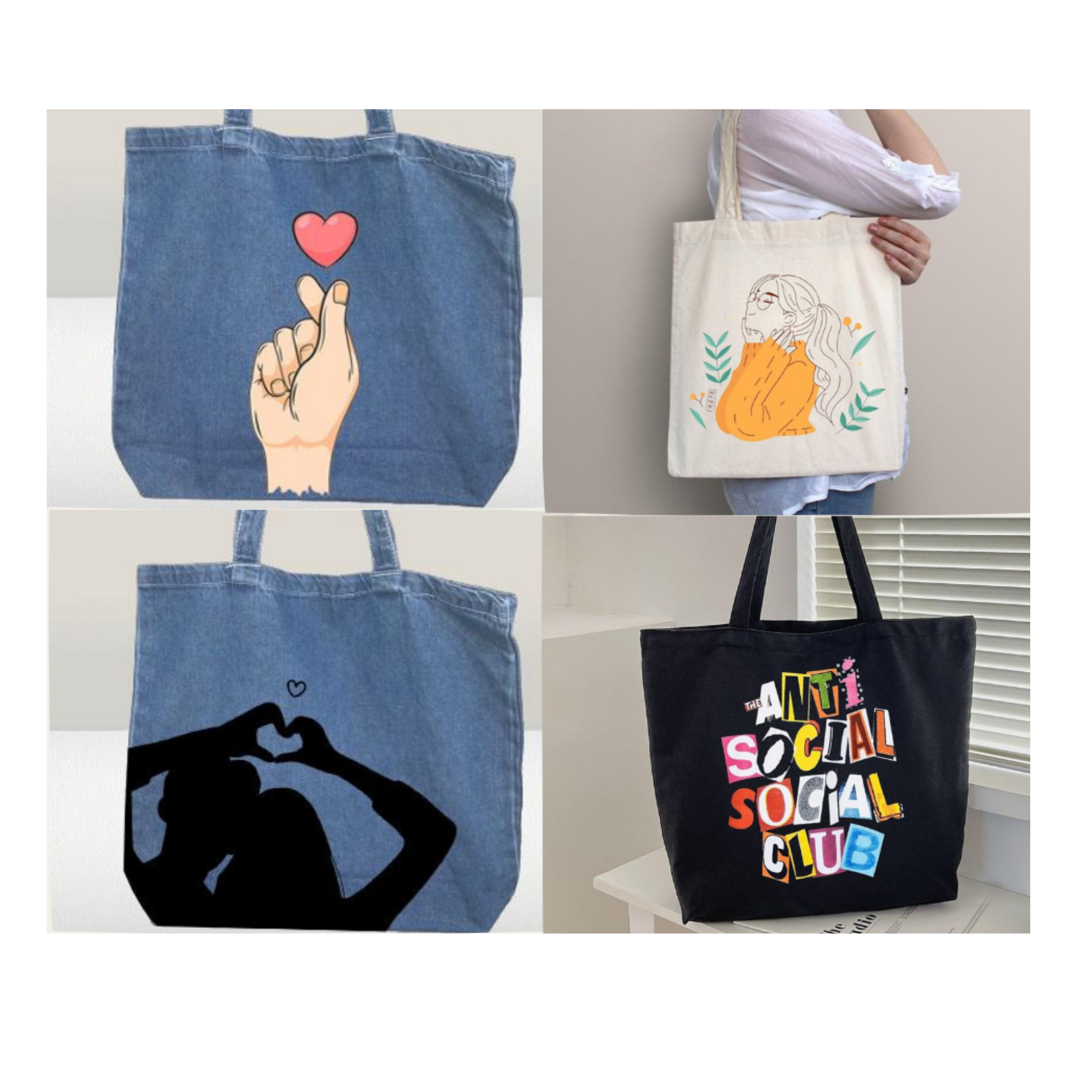 Pack of 4 Tote Bag's
