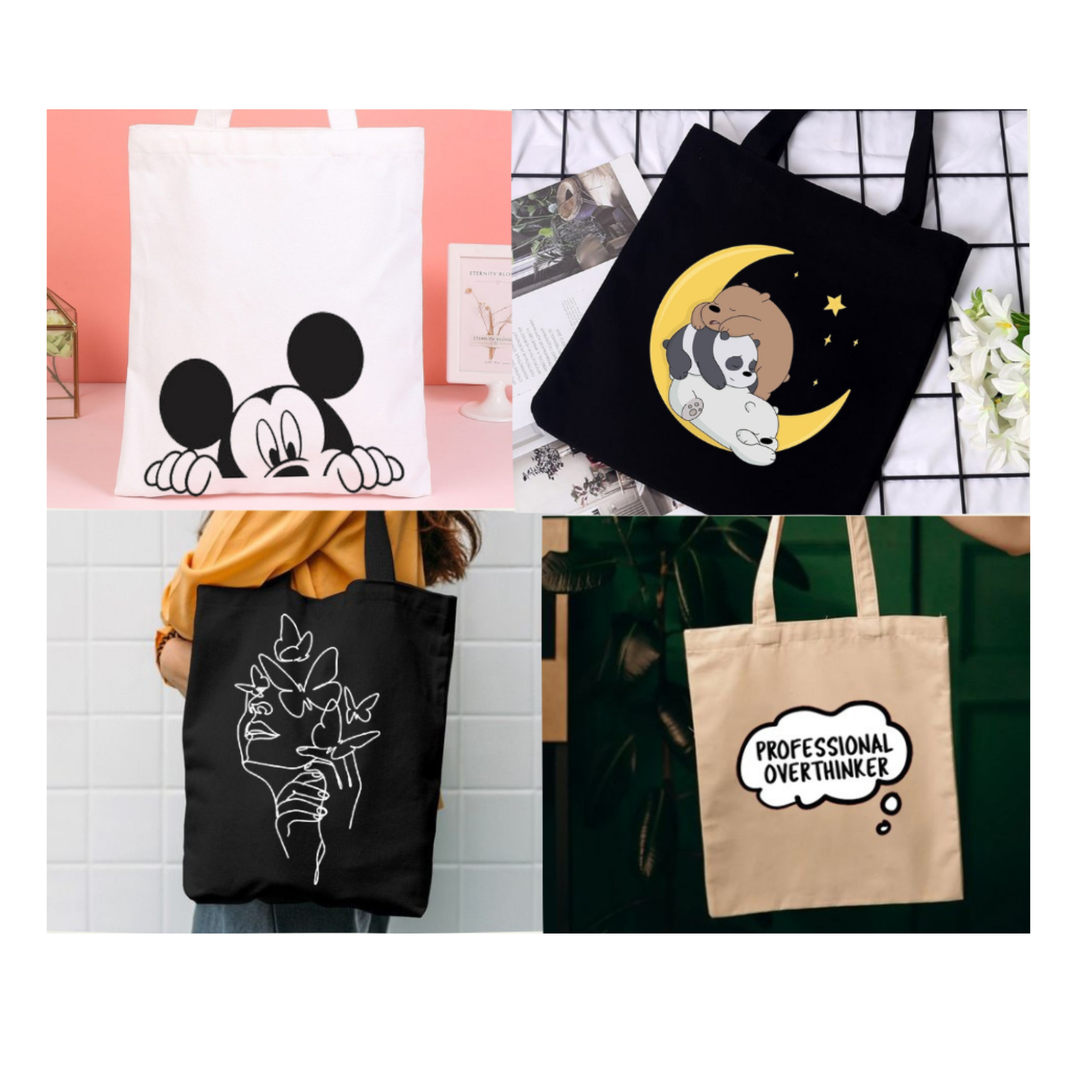 Pack of 4 Tote Bag's