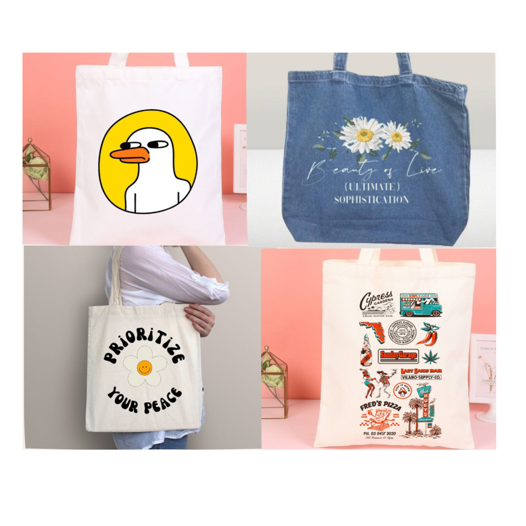 Pack of 4 Tote Bag's