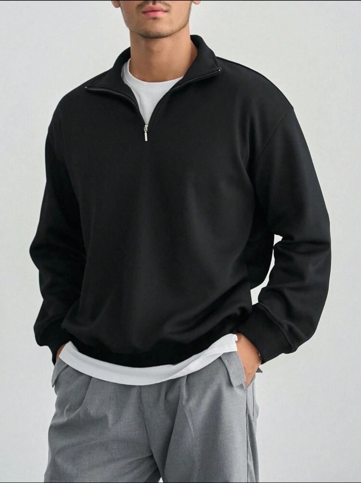 Quarter Zip Mock-Neck