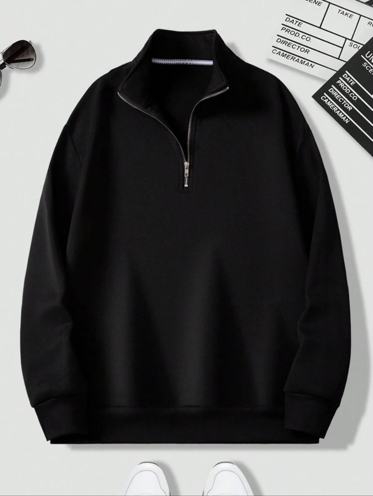 Quarter Zip Mock-Neck