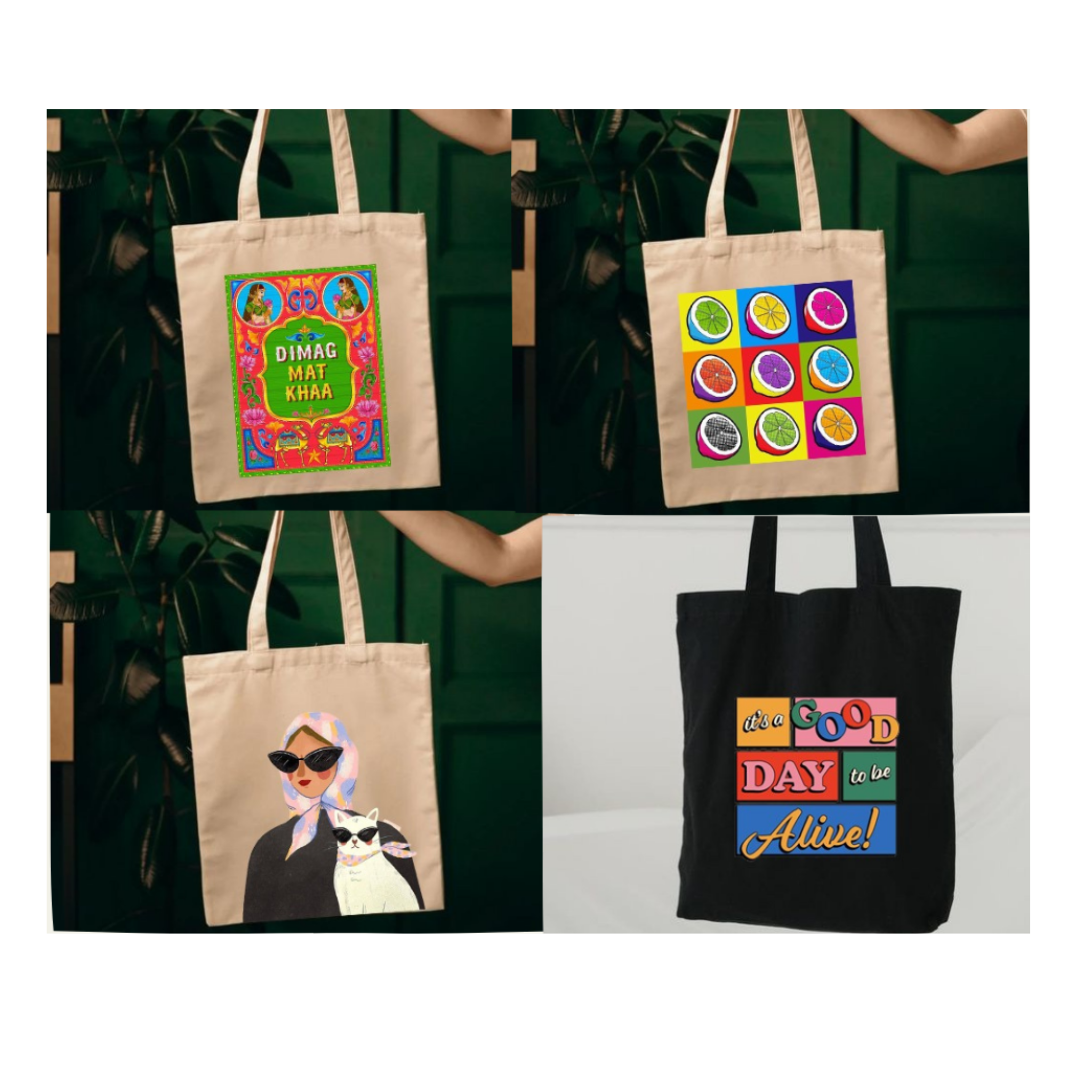 Pack of 4 Tote Bag's